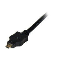 StarTech HDDDVIMM2M 6Ft Micro HDMI to DVI-D M/M Converter Adapter Cable Black