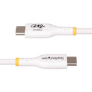 StarTech USB2EPR3FW 3Ft USB-C Cord IF-Cert 240W PD Charge Sync Data Cable White