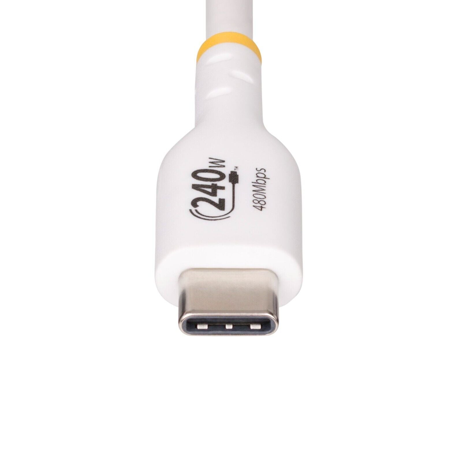 StarTech USB2EPR3FW 3Ft USB-C Cord IF-Cert 240W PD Charge Sync Data Cable White