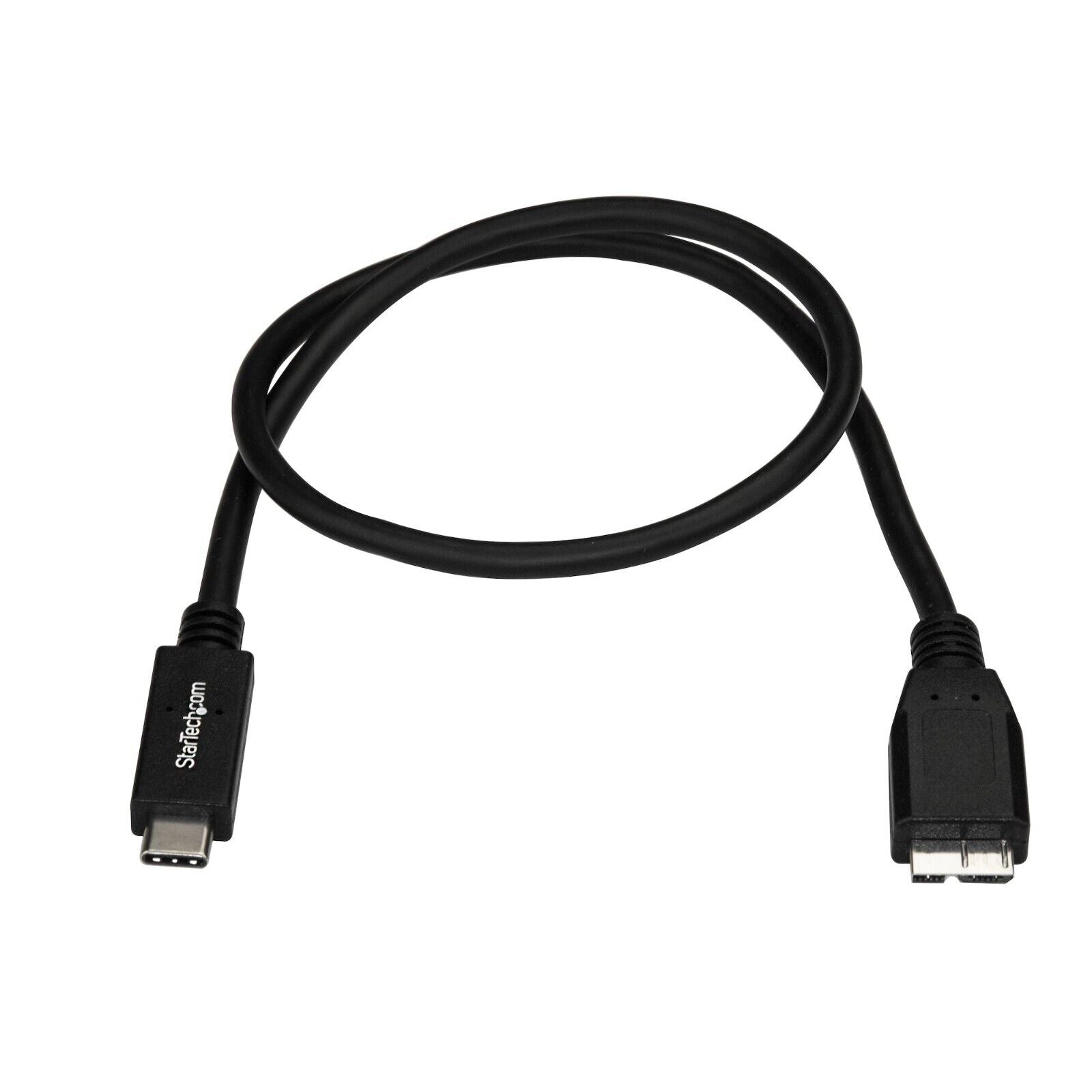 StarTech USB31CUB50CM 18" USB-C to Micro-B M/M Data Transfer Cord Black Cable