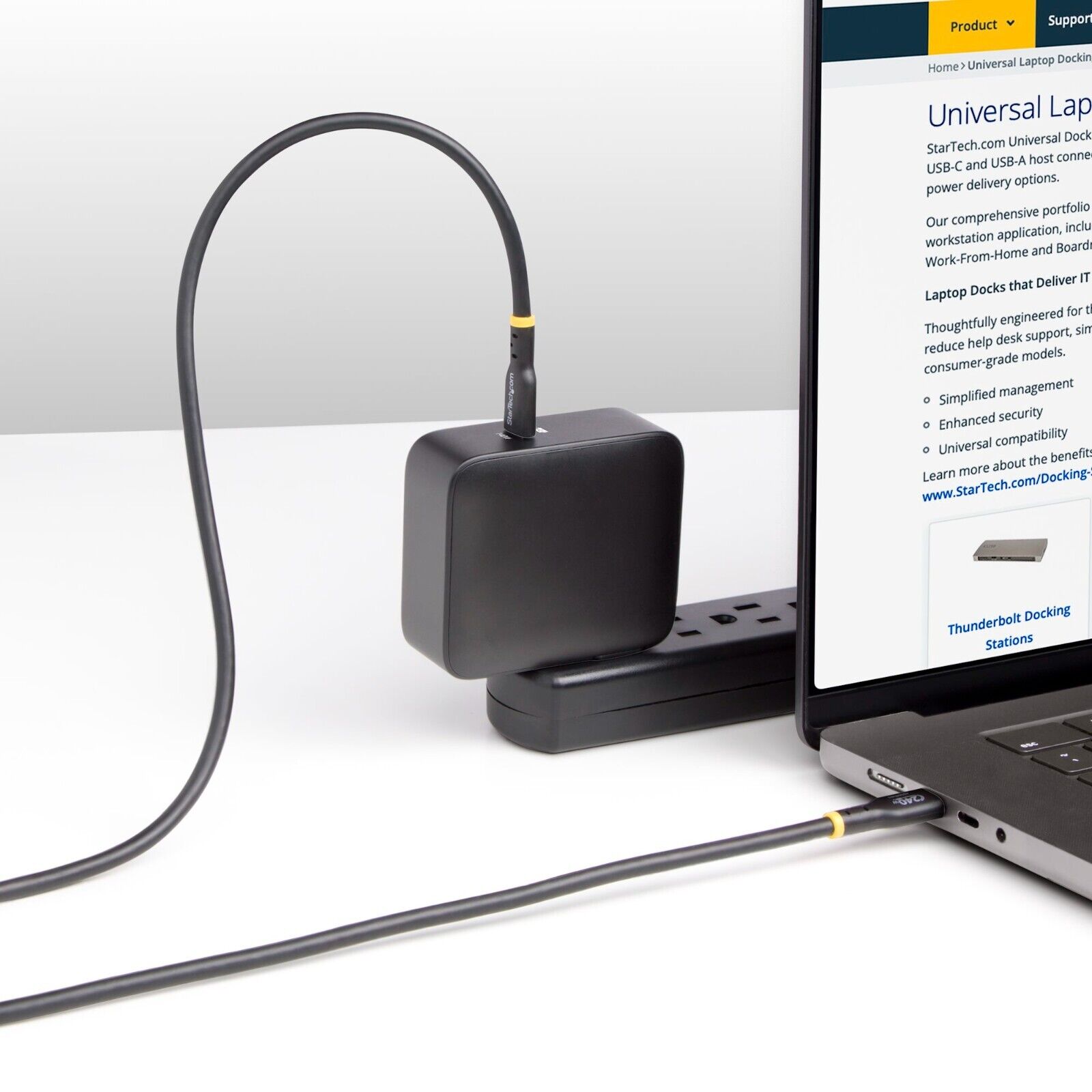 StarTech USB2EPR10F USB-C 10Ft USB-C IF-Cert TPE Data Charge Cable w 240W EPR PD