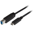 StarTech USB315CB2M 6Ft USB-C to USB-B M/M Printer Scanner HDD Black Cable