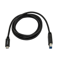 StarTech USB315CB2M 6Ft USB-C to USB-B M/M Printer Scanner HDD Black Cable