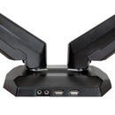 StarTech ARMSLIMDUO Dual 32" Monitor Arm w USB Audio Desk Clamp VESA Mount SILV