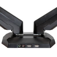 StarTech ARMSLIMDUO Dual 32" Monitor Arm w USB Audio Desk Clamp VESA Mount SILV