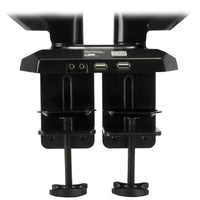 StarTech ARMSLIMDUO Dual 32" Monitor Arm w USB Audio Desk Clamp VESA Mount SILV