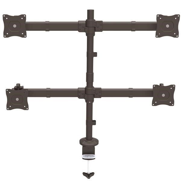 StarTech ARMQUAD Quad Monitor Arm Adj Arti Desk Stand Clamp ERGO VESA for 4x 27"