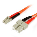 StarTech FIBLCSC5 15Ft 5m LC/SC Multimode Dup Fiber Optic LSZH Fiber Jumpr Cable