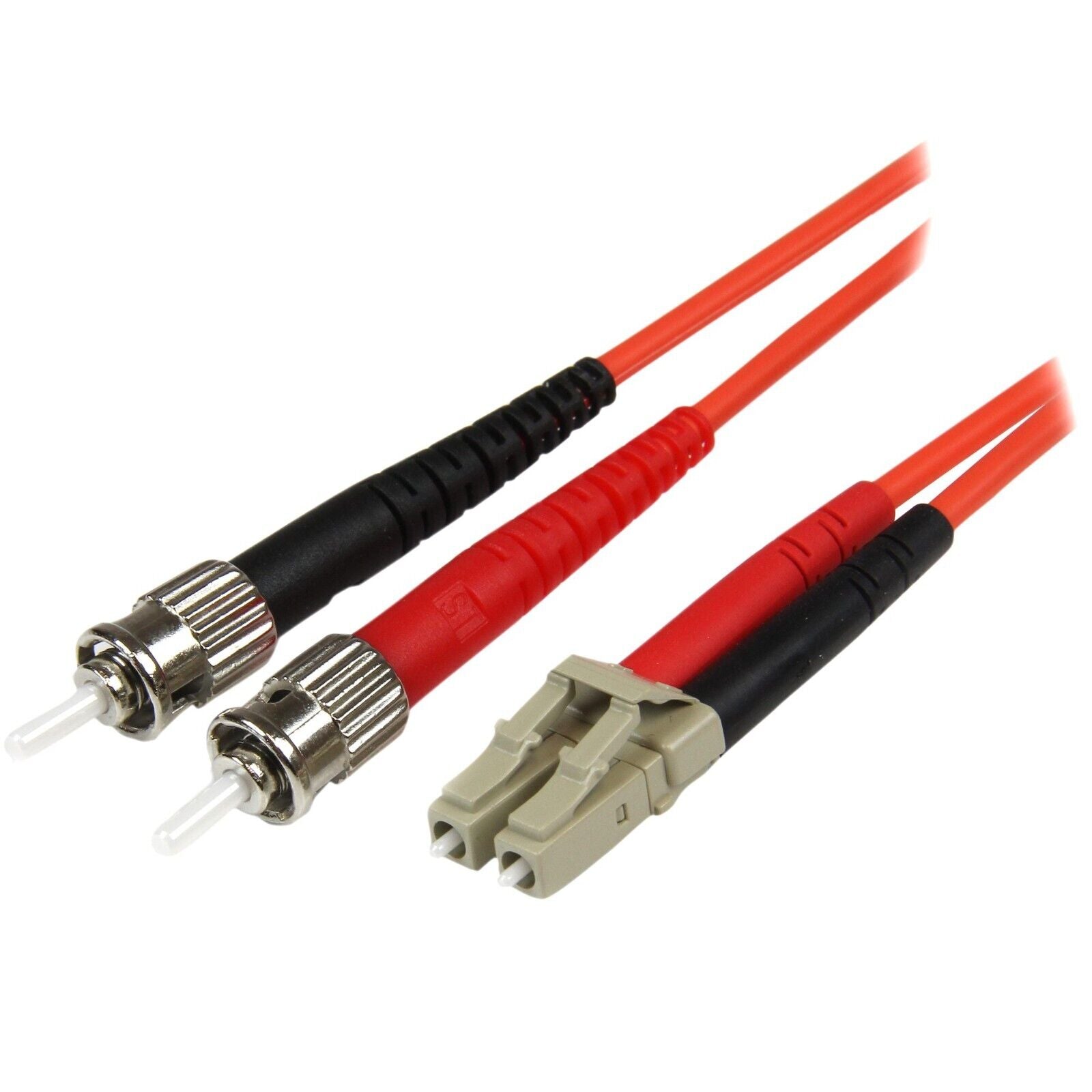 StarTech 50FIBLCST1 3Ft 1m LC/ST Multimode Fiber Optic Duplex LSZH Jumper Cable