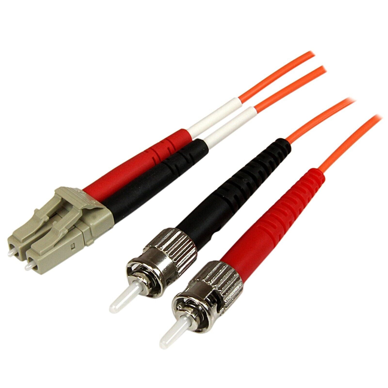 StarTech 50FIBPLCST3 15Ft 3m LC/ST Multimode Fiber Optic Dup Plenum Jumper Cable