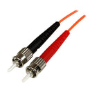 StarTech 50FIBPLCST3 15Ft 3m LC/ST Multimode Fiber Optic Dup Plenum Jumper Cable