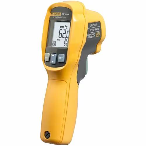 Fluke FLUKE-62 MAX+ 5065907 Handheld Infrared Dual Laser Thermometer 12:1 IP54