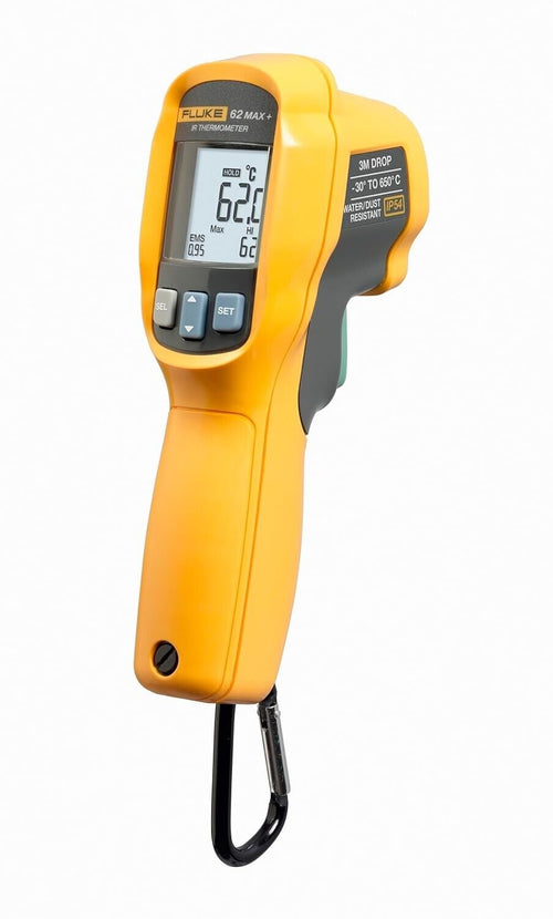 Fluke FLUKE-62 MAX+ 5065907 Handheld Infrared Dual Laser Thermometer 12:1 IP54