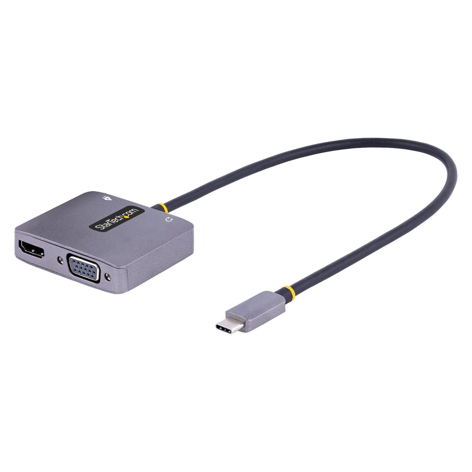 StarTech 122-USBC-HDMI-4K-VGA USB-C to HDMI VGA Muliport Adapter 3.5mm USB-A Hub