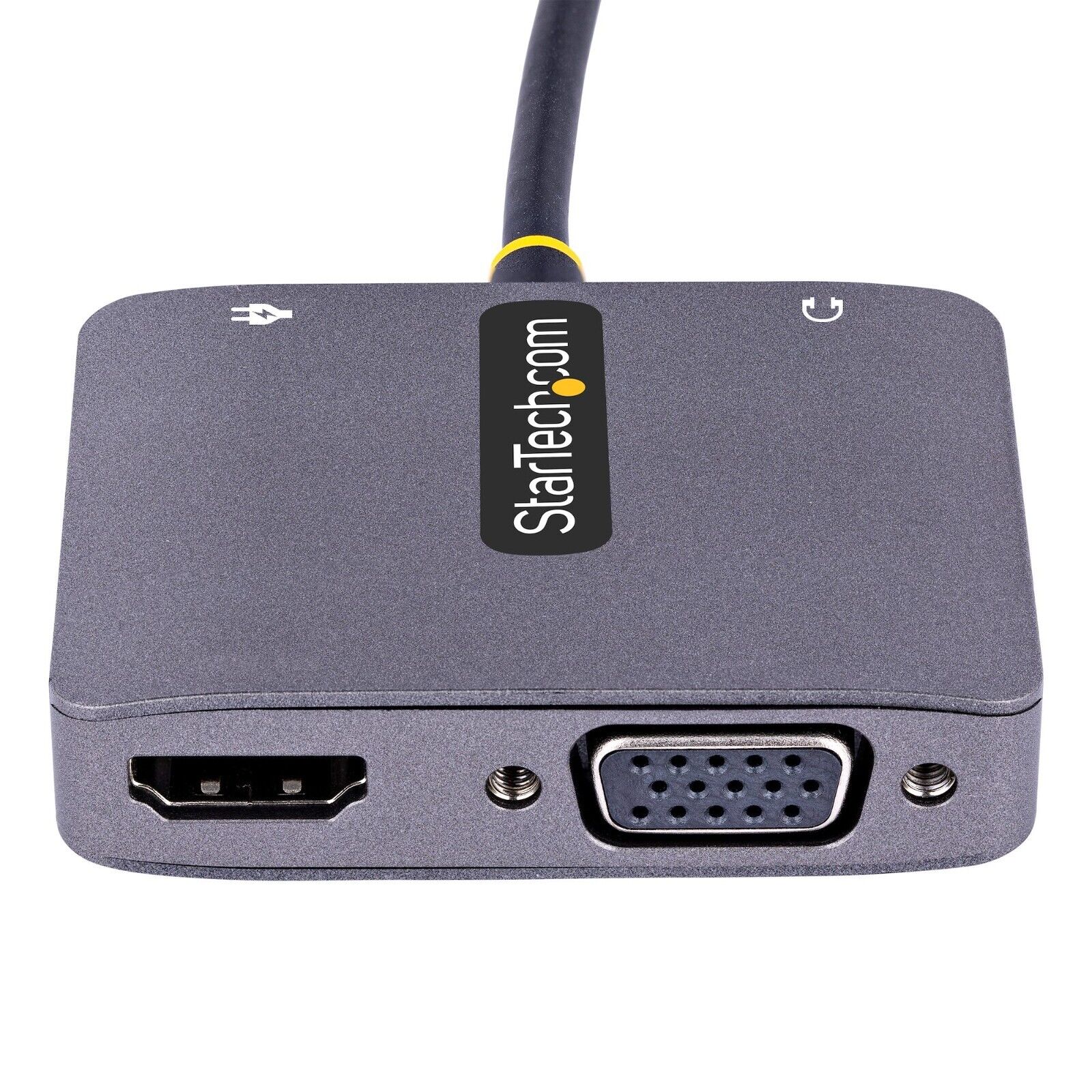 StarTech 122-USBC-HDMI-4K-VGA USB-C to HDMI VGA Muliport Adapter 3.5mm USB-A Hub