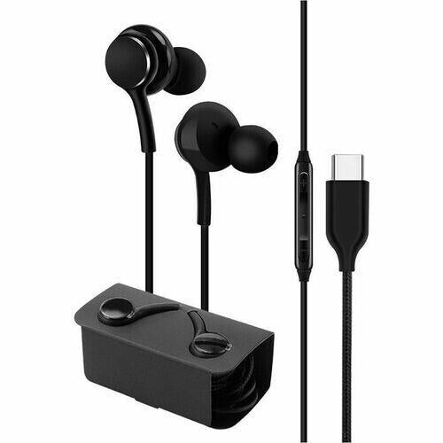 4XEM 4XSAMEARAKGCB 40In USB-C Stereo Earphones w Microphone Volume Black