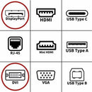 4XEM 4XDPDVID 8In DisplayPort DVI Adapter Dual Link 24 Plus 5 Pin Converter