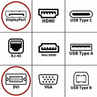 4XEM 4XDPDVID 8In DisplayPort DVI Adapter Dual Link 24 Plus 5 Pin Converter