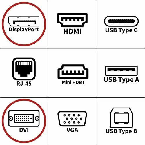 4XEM 4XDPDVID 8In DisplayPort DVI Adapter Dual Link 24 Plus 5 Pin Converter