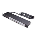 StarTech 8NS8-RACK-MOUNT-PDU 8-Outlet 1U Rack Mount PDU Power Stripe w Cover