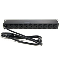 StarTech RKPW161915 1U Rack Mount PDU 16 Outlets Power Surge Protection Black