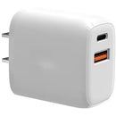 4XEM 4XPOWERAC 20W USB-C USB-A Wall Charger Compact Rounded Portable White