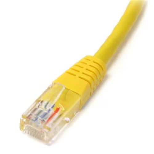 StarTech M45PATCH2YL 2Ft CAT5E Ethernet Cable Molded RJ45 Patch Cord Yellow