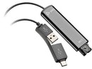 HP Poly 786C6AA DA75 USB to QD Black Adapter TAA - USB Type C Connectivity