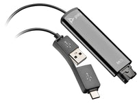 HP Poly 786C6AA DA75 USB to QD Black Adapter TAA - USB Type C Connectivity