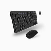 Macally RFCOMPACTKEYCB RF Wiireless Slim Keyboard & 1600dpi 3 Btn Mouse Black PC