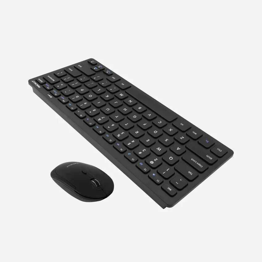 Macally RFCOMPACTKEYCB RF Wiireless Slim Keyboard & 1600dpi 3 Btn Mouse Black PC