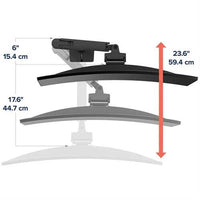 Ergotron 45-647-224 HX Desk Monitor Arm w HD Pivot 1000R Curved VESA Mount Black