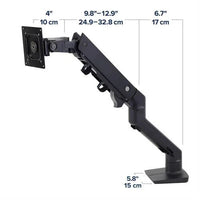 Ergotron 45-647-224 HX Desk Monitor Arm w HD Pivot 1000R Curved VESA Mount Black