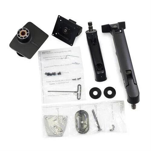 Ergotron 45-647-224 HX Desk Monitor Arm w HD Pivot 1000R Curved VESA Mount Black