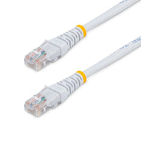 StarTech M45PATCH15WH 15Ft CAT5E Ethernet Cable Molded RJ45 Patch Cord White