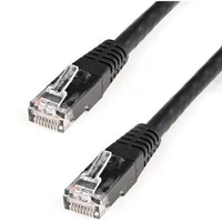 StarTech C6PATCH8BK 8Ft CAT6 Gigabit Ethernet Cable Molded RJ45 UTP Cord Black