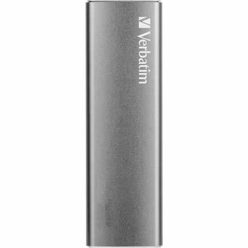 Verbatim 47444 1TB VX500 Portable External Shock-Res SSD USB-A/C w Cables Gray