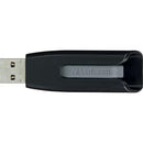 Verbatim 49171 8GB Store N Go V3 USB 3.2 Gen1 Flash Drive Retractable Conn Gray