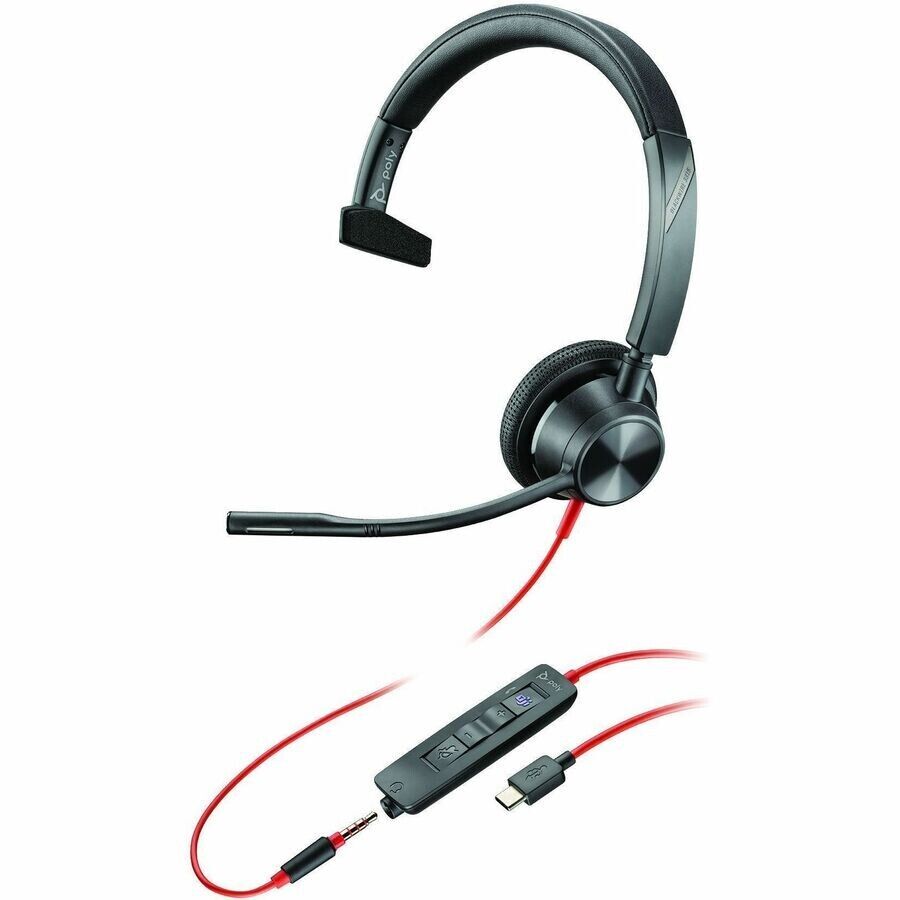 HP Poly 8X218AA Blackwire 3315 Headset - Microsoft Teams Certification - Mono