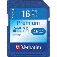 Verbatim 96808 16GB Premium SDHC Memory Card UHS-I V10 U1 Class 10 SD