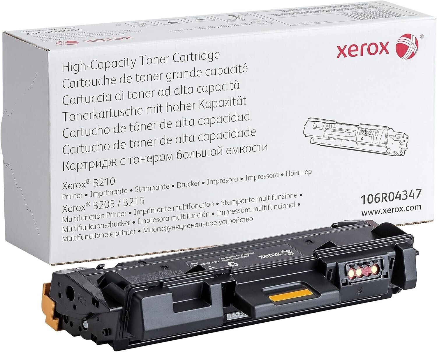 Xerox 106R04347 B205 B210 B215 High Capacity Toner Cartridge 3K Pgs Black