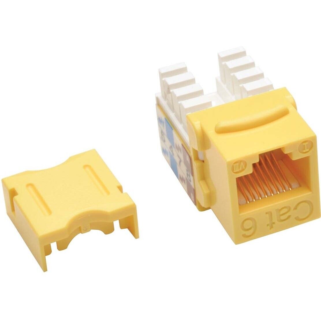 Eaton N238-001-YW Cat6/Cat5e 110 Style Punch Down Keystone Jack - Yellow, TAA