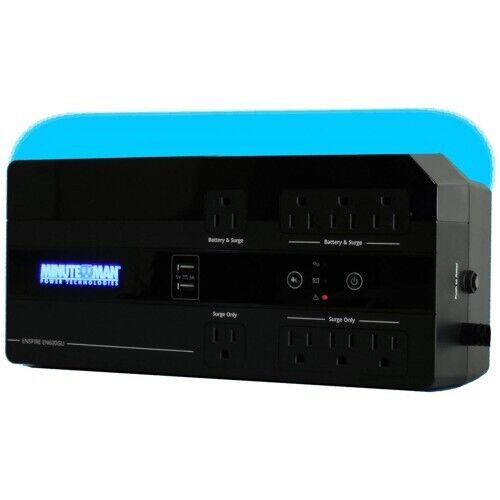 Minuteman Power EN900LGU Enspire-G Series: Standby UPS, 900VA/500W, 120VAC input