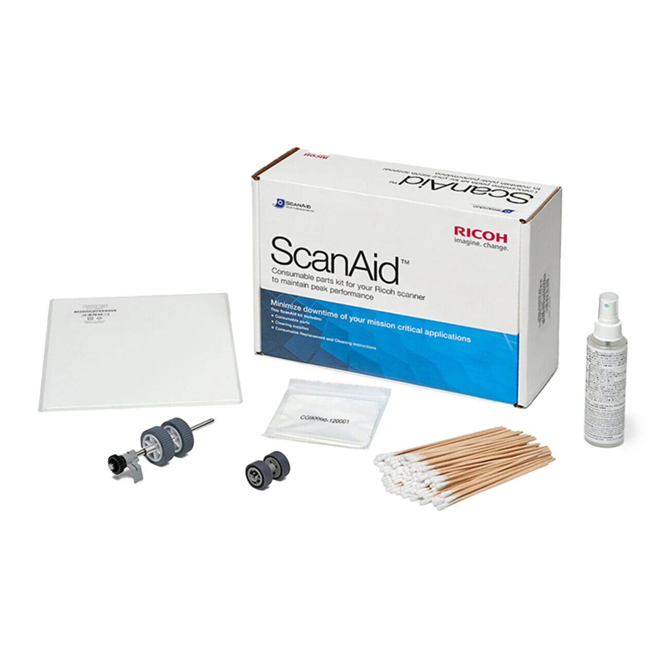 Ricoh CG01000-277701 ScanAid Kit Cleaning Supplies iX500 iX1400 iX1500 iX1600