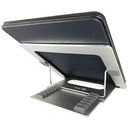 Amer Mounts AMRNS01 Flat Folding Laptop Notebook Tablet Stand Silver Aluminum