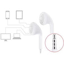 4XEM 4XAPPLEEAR Stereo Earphones w Mic for iPhone iPod iPad Binaural White