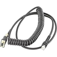 Zebra CBA-R71-C09ZAR 9Ft Serial Data Coiled Cable 9 Pin DB9 for 36XX CR8178