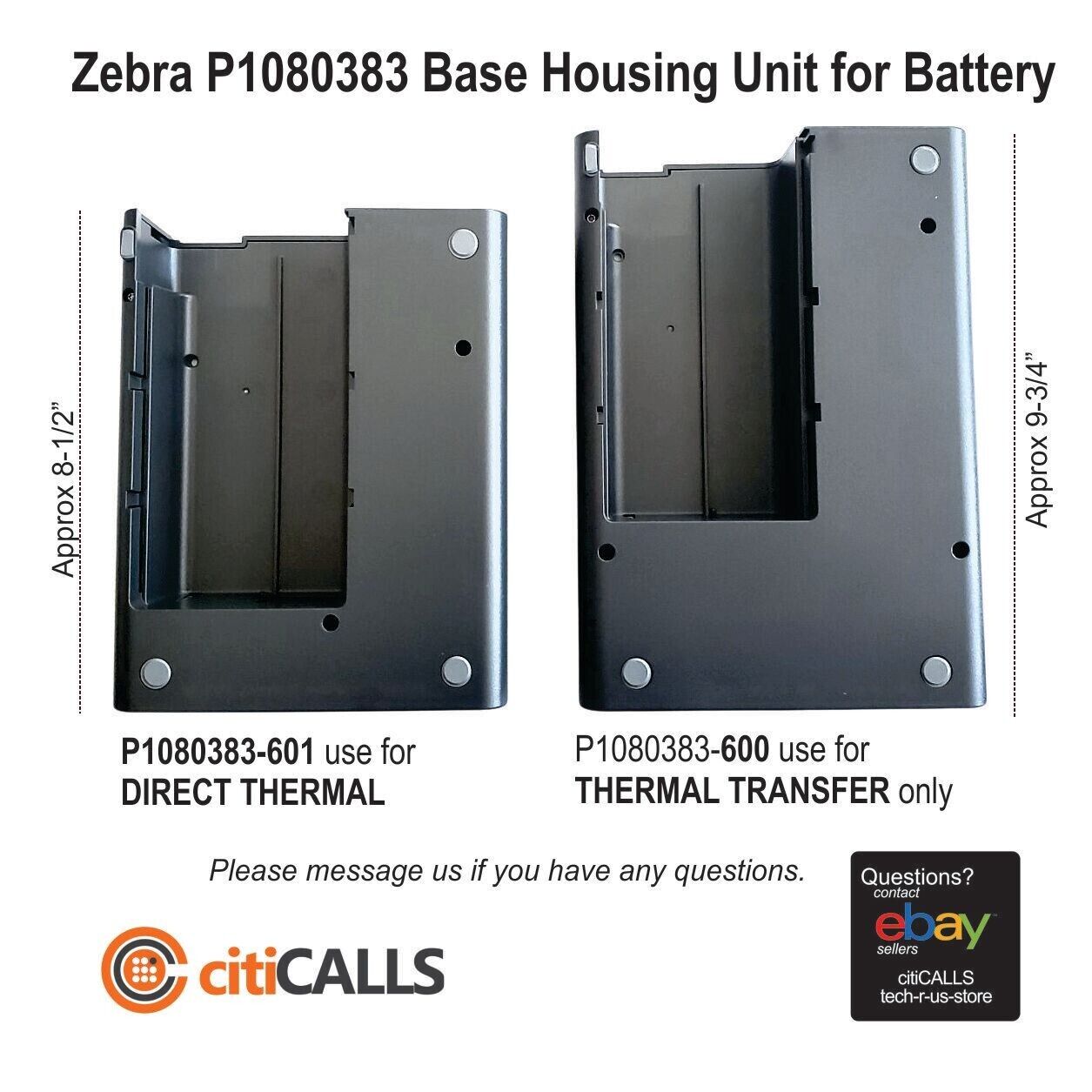 Zebra P1080383-600 Battery Base Housing Unit for ZD420T ZD420C ZD620 Printers