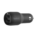 Belkin CCB001BTBK Dual USB-A BosstCharge Car Charger 24W 5V DC Black