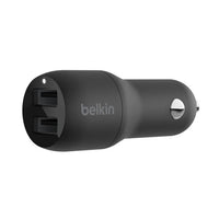 Belkin CCB001BTBK Dual USB-A BosstCharge Car Charger 24W 5V DC Black